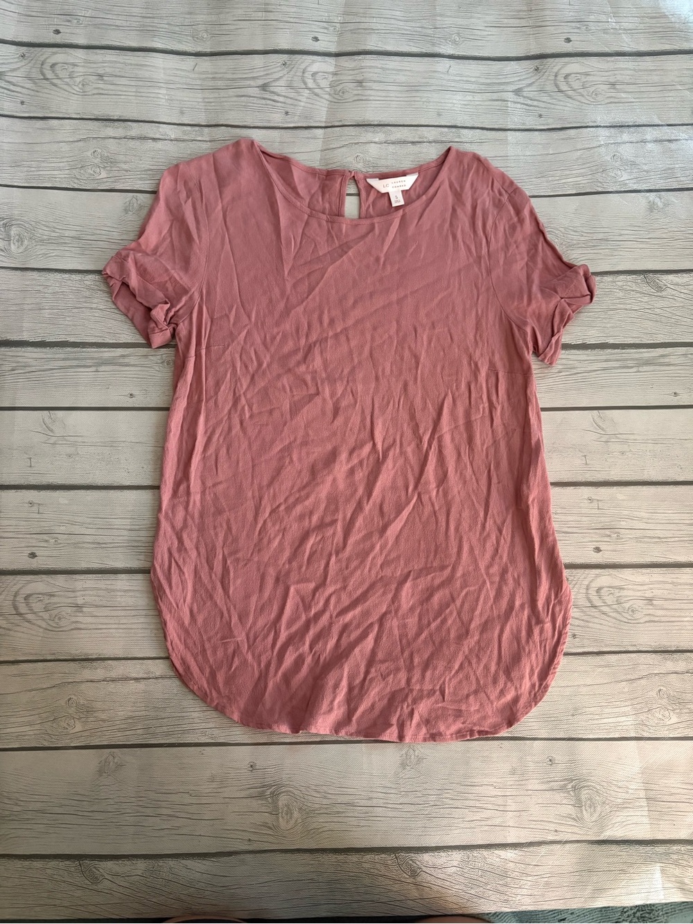 LC Lauren Conrad Dusty Rose Short Sleeve Tee